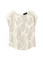 シアーフラワーボーダージャカード/ホワイト(403)