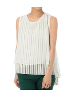 シフォンストライプブラウス/ブルー系(393)