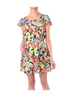 シフォンフラワーワンピース/ブラック(019)