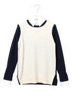 シャツ取り外しニットプルオーバー/WHT