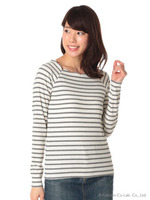 スカラッププルオーバー/アイボリー柄