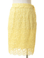 スカラップレースタイトスカート/PK