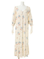 ストライプチェリーマキシドレス/CRM