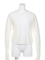 ストライプニットプルオーバー/ネイビー