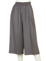 ストライプミディーパンツ/Gray