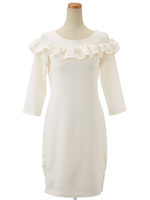 ストレートワンピース/ネイビー