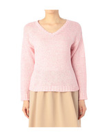 スプレーダイプルオーバニット/ピンク系(072)