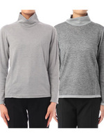 タートルネックリバーシブルカットソー/ピンク系(072)