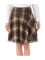 チェック千鳥フレアスカート/イエロー系(133)