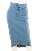 デザインウエストタイトスカート/BLU