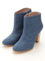 デニムスタック　　　　ヒールショートブーツ/SB