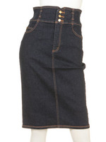 デニムタイトスカート/ライトブルー