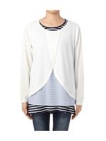 ニットソーカーデ&チュニックワンピース SET/ホワイト(502)