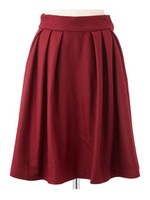 バックリボンボリュームスカート/ダークレッド