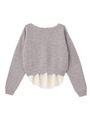 バッグジップニット+シフォンタンクトップSET/ブルー系(491)
