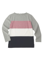 パネルボーダーセーラーTシャツ/ネイビー(393)