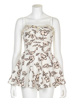 ビジュー付きフラワーロンパース/SPNK