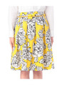 ビッグフラワープリントプリーツスカート/イエロー(232)