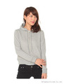 フード付ジップアップパーカー/グレー