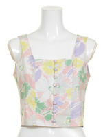 フラワーバックリボントップス/PNK