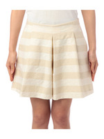 フラワーラメボーダーショートパンツ/ベージュ系(051)