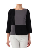 フロントカラーブロックプルオーバー/ブラック(519)