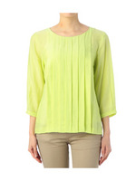 フロントタックブラウス/イエロー系(031)