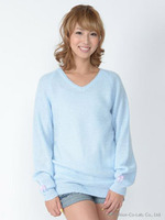 プチリボンニット/ライトブルー