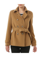 ベルトデザインダブルボタンコート/ブラウン系(041)