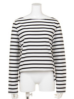 ボーダーTOPS/ブラック