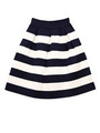 ボーダーゴムスカート/ネイビー