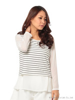 ボーダーチュニック/ネイビー