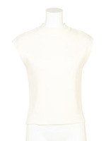 ボトルネックノースリニット/ホワイト