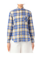 マドラスチェックワンポケットシャツ/ワインレッド(263)