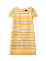 マルチボーダー切り替えワンピース/イエロー系(133)