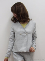 ミックスツイードジャケット/グレー