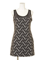 メッシュレースタイトOP/ホワイト