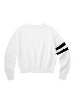 ライン入りニットプルオーバー/ホワイト(001)