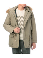 ラクーンファー付きフーデットダウンブルゾン/ワインレッド(063)