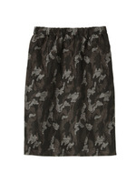 ラメ使いデザインミディ丈スカート/ブラウン系(443)