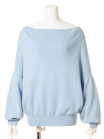 ルーズドルマンリブニット/SAX