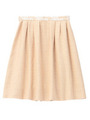 レース切り替えストレッチミディ丈スカート/ベージュ(052)