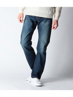 ヴィンテージ風デニムパンツ/ネイビー(093)