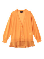 異素材使いショートニットカーディガン/ベージュ系(051)