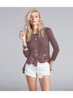 刺繍プルオーバー/オレンジ(067)