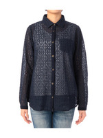 総レースシャツ/ホワイト(003)