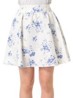 大花柄スカパン/アイボリー柄