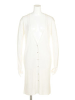 天竺ロングカーディガン/ホワイト