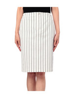 [S]ストライプタイトスカート/ホワイト(301)