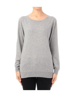 カシミヤ混ハイゲージニットプルオーバー/グレー系(011)